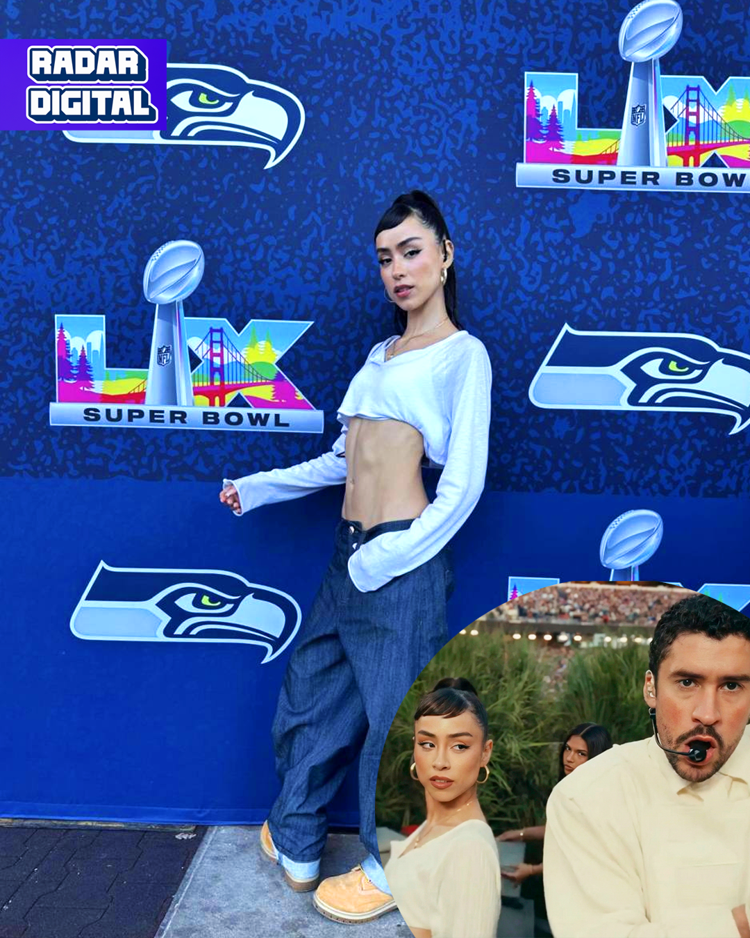 🇬🇹 ¡Guatemala en el Super Bowl! Marcela Flores brilla junto al «Conejo Malo»